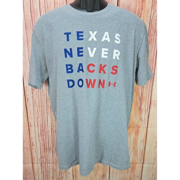 Under Armour Texas Never Backs Down Graphic T-Shirt Medium - Picture 1 of 6